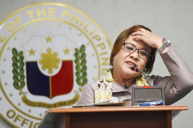 Leila de Lima has had to leave her home after the President’s campaign