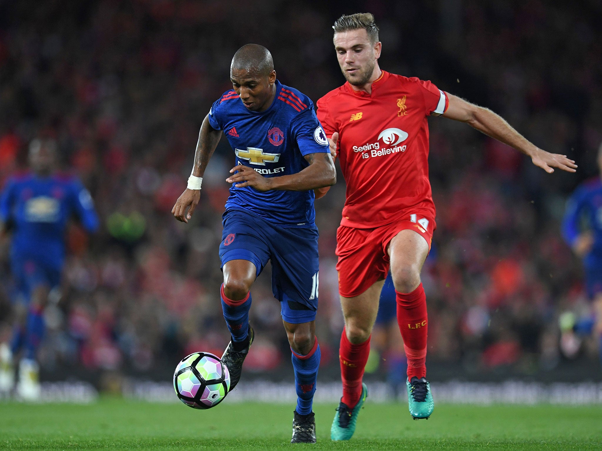 Ashley Young has drifted to the fringe of the United squad under Mourinho