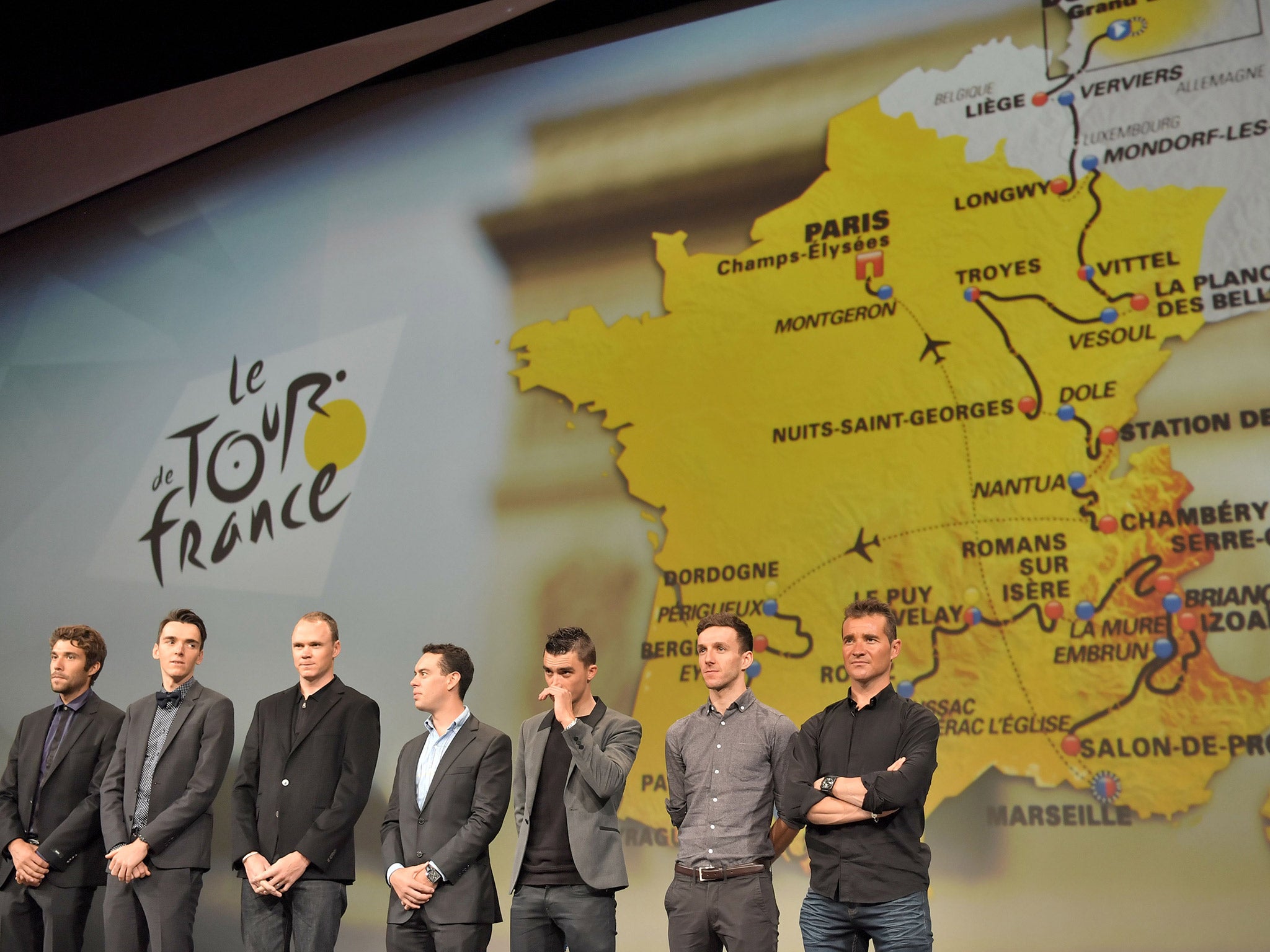 The route will pass through all five mountain ranges in France