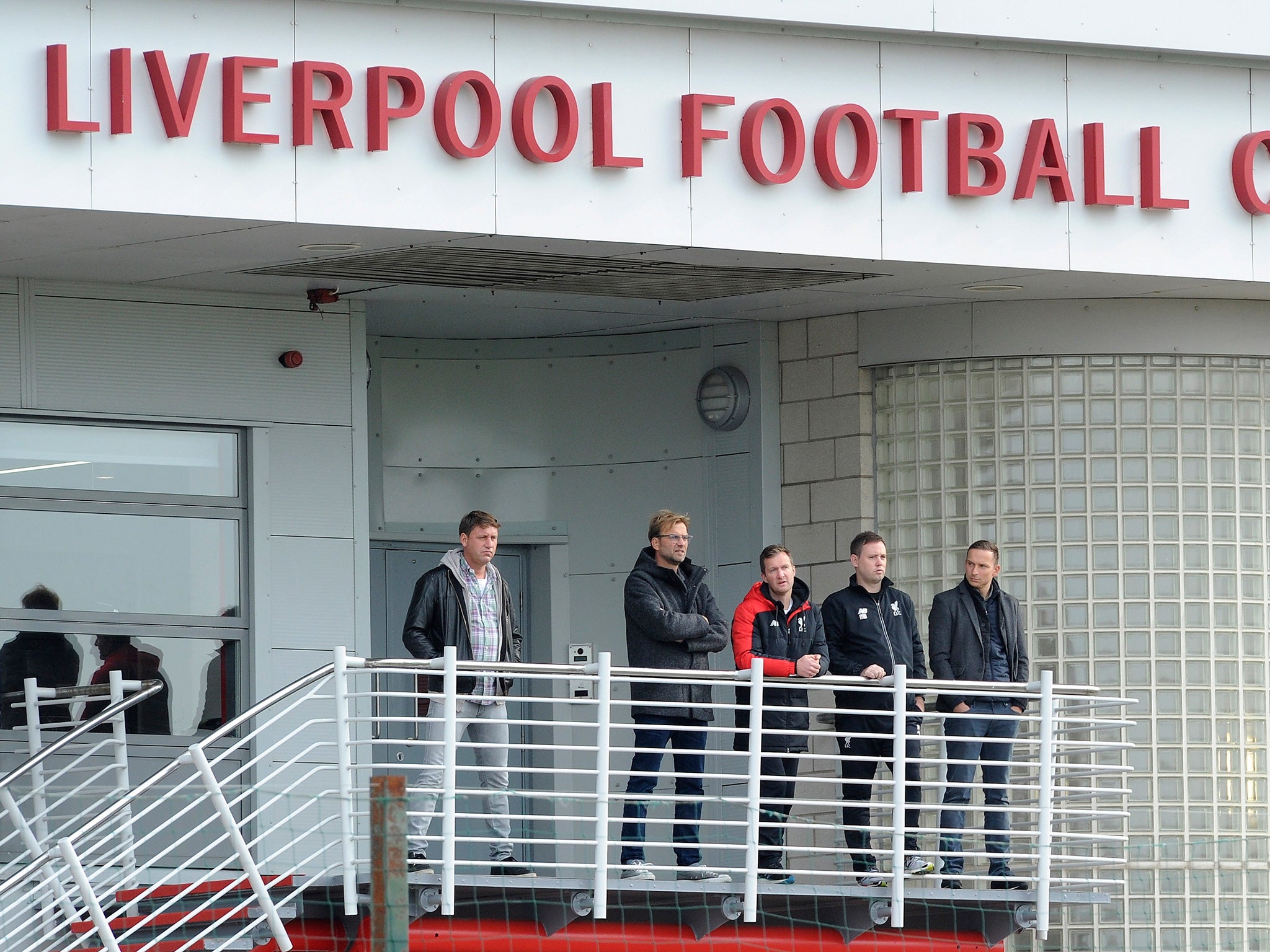 Klopp, on his first day in charge, talked with staff at the club's Kirkby-based academy