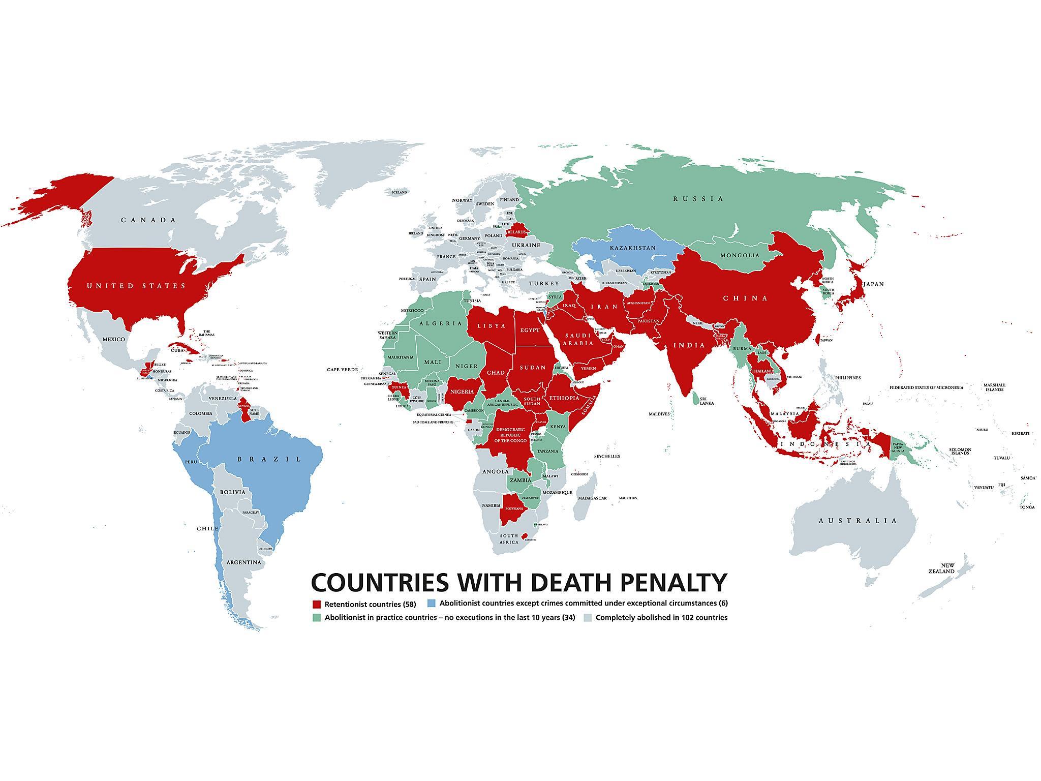 Countries with death penalty