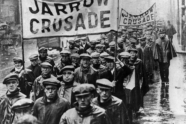 Protest marchers on the Jarrow Crusade