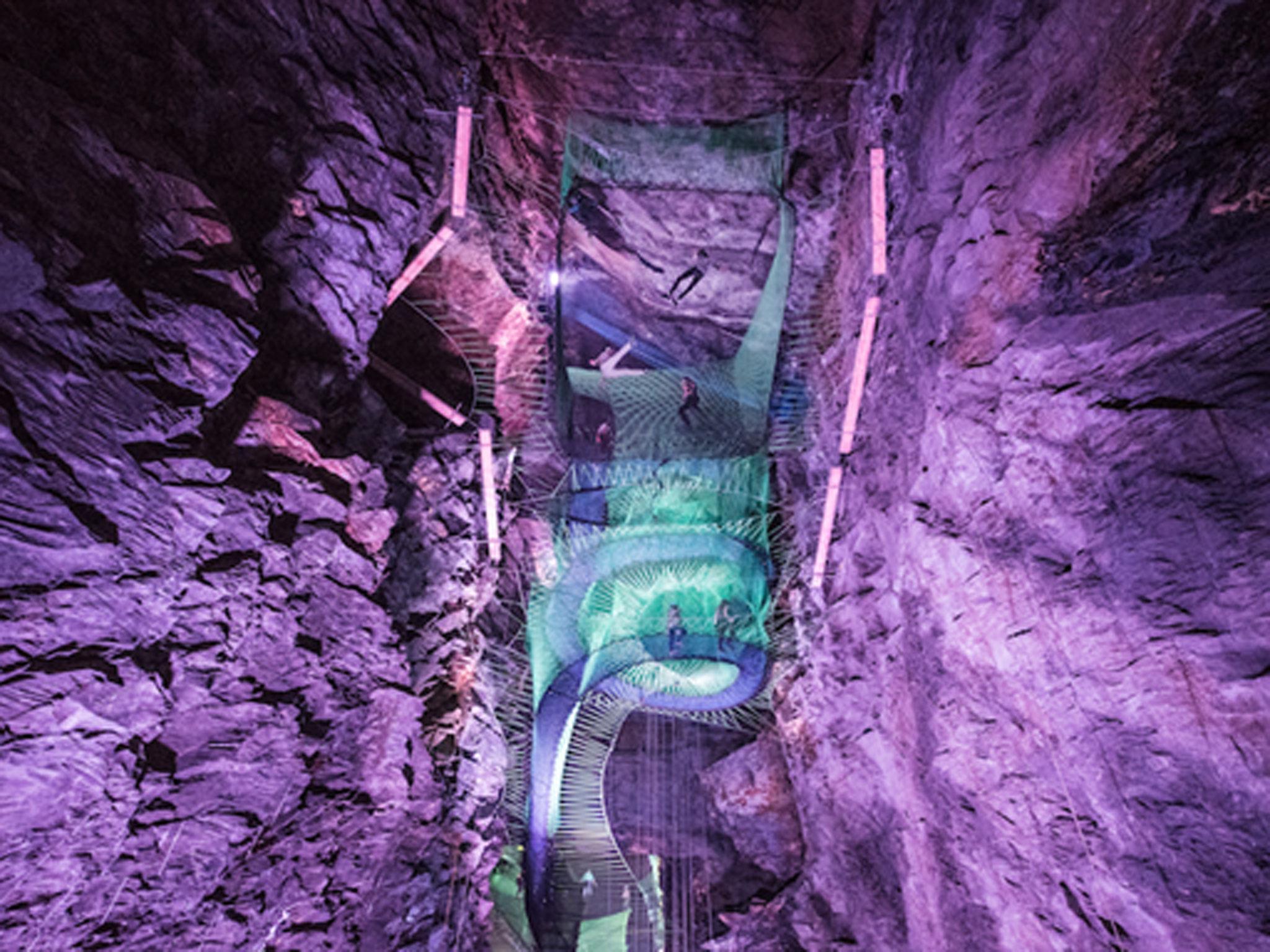 Bounce Below makes use of a former slate mine