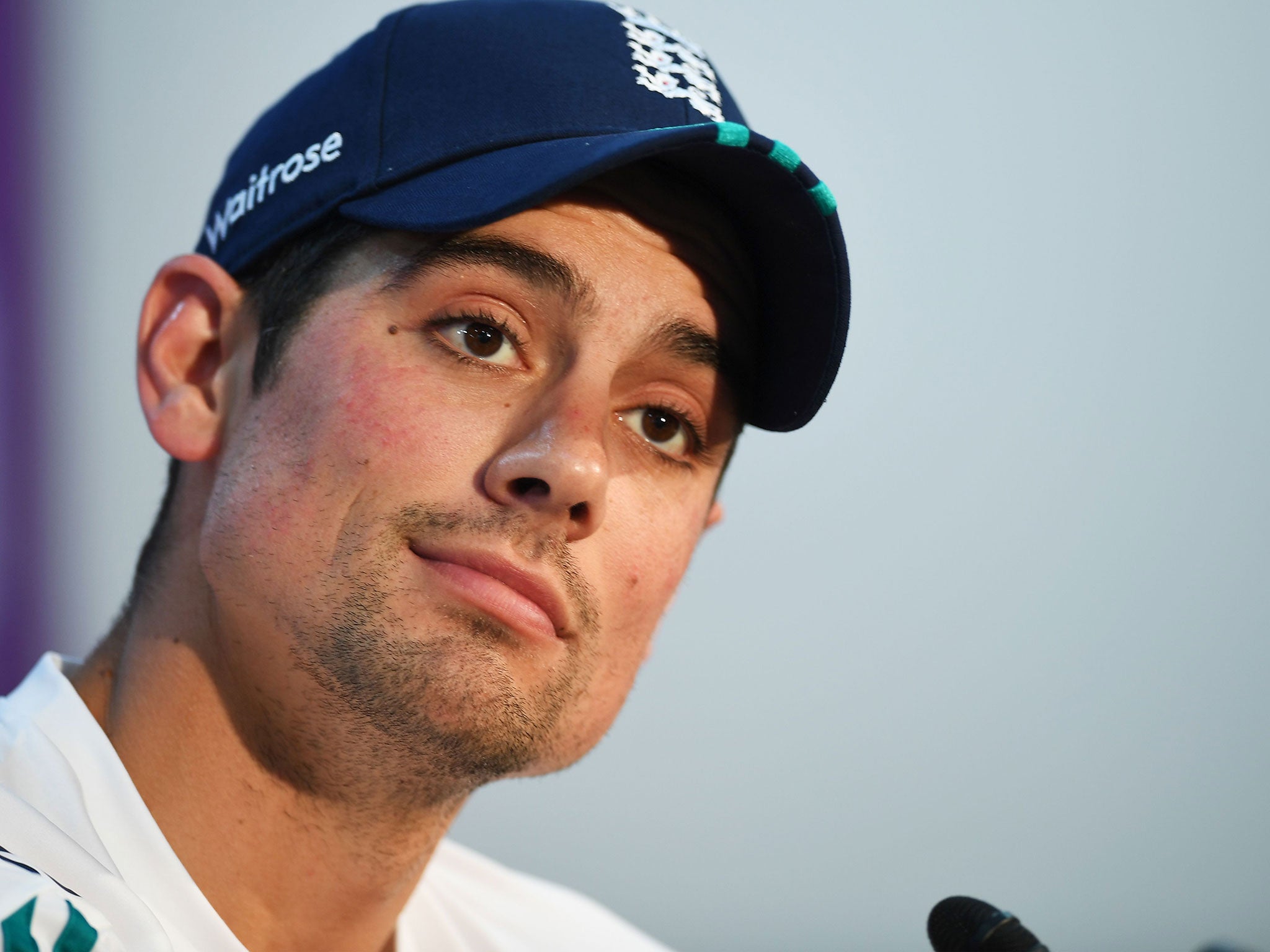 Alastair Cook talks to the media on the eve of the first Test against Bangladesh
