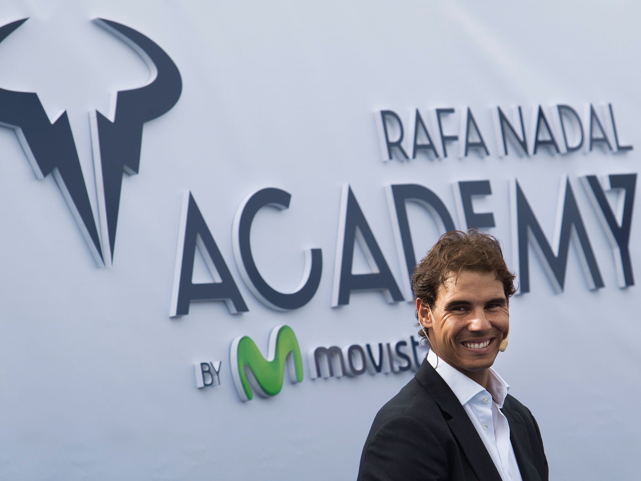 Rafa Nadal at the opening of his new tennis academy on Thursday