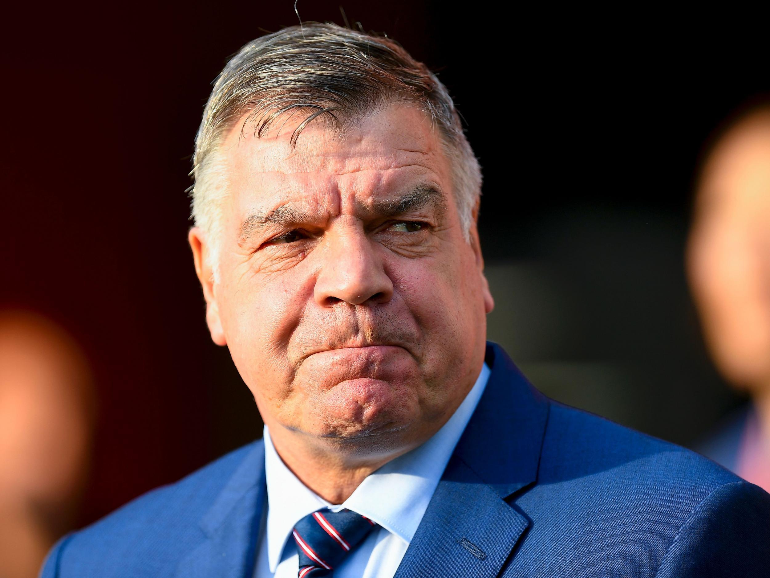 &#13;
The looming presence of former manager Sam Allardyce does not help Moyes's cause (Getty)&#13;