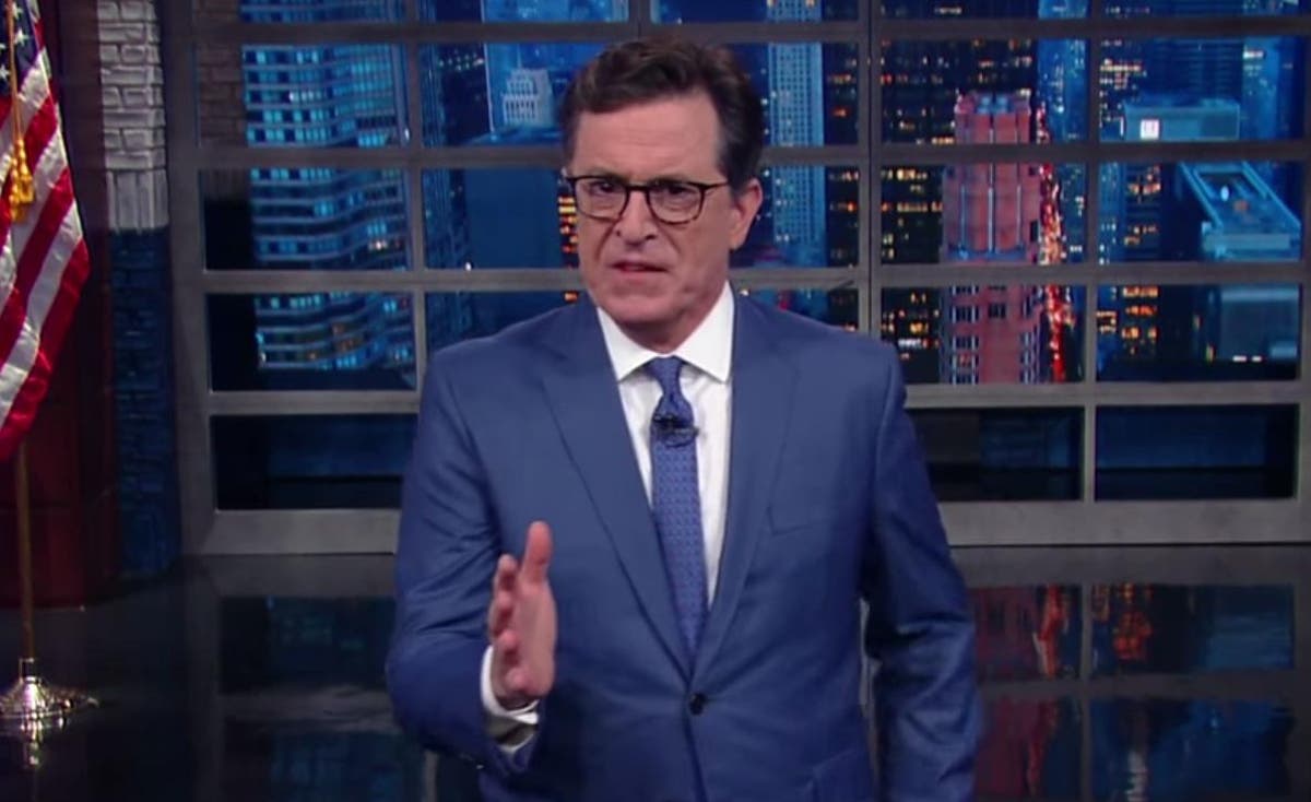 Stephen Colbert lampoons Donald Trump during monologue on final