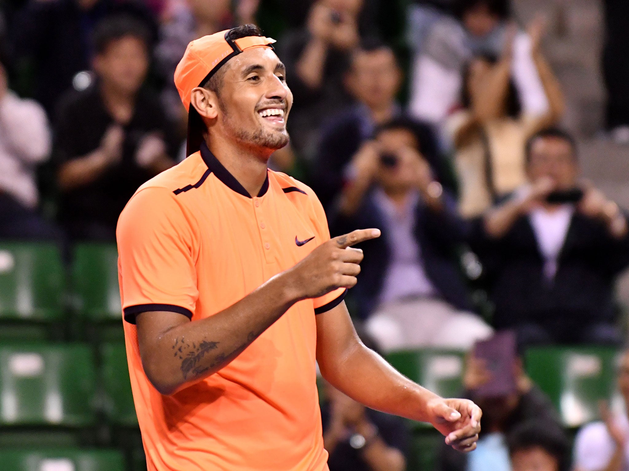 Kyrgios is currently serving a suspension for his actions at last week's Shanghai Masters
