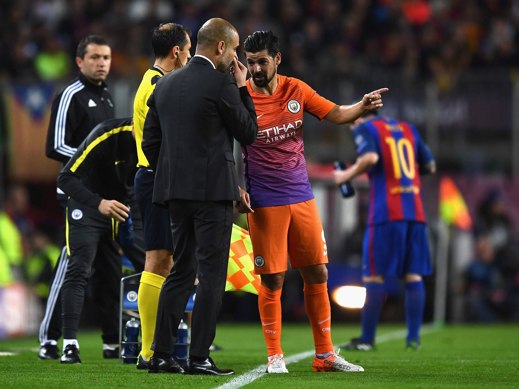 Nolito struggled to understand what Guardiola was saying after the match
