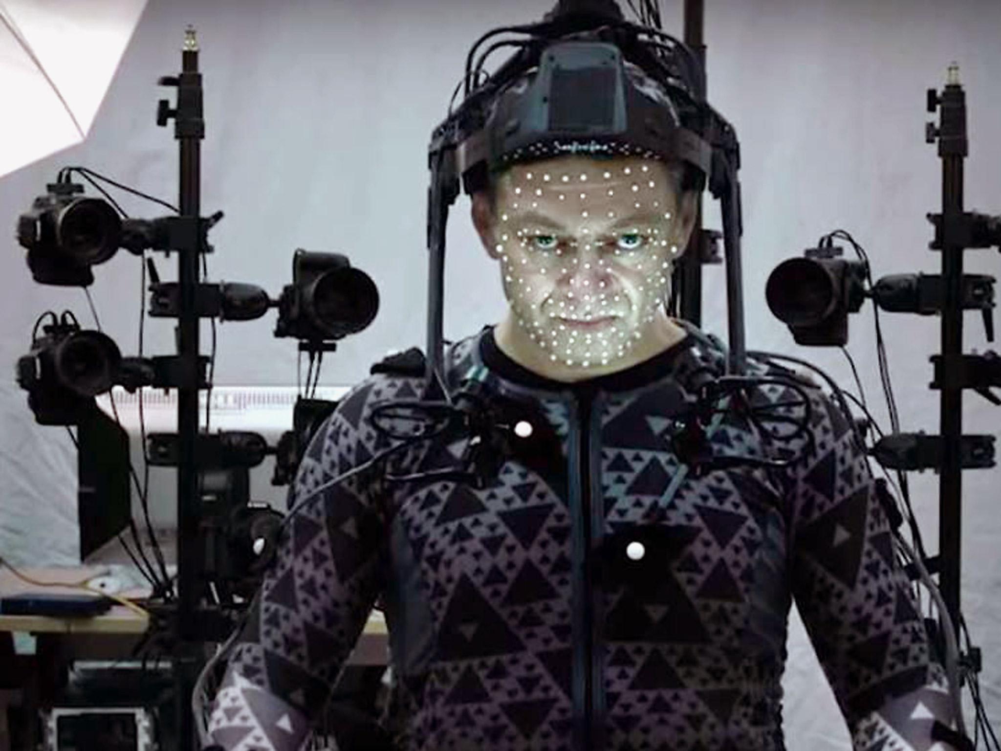 Andy Serkis whilst working on Star Wars (YouTube)