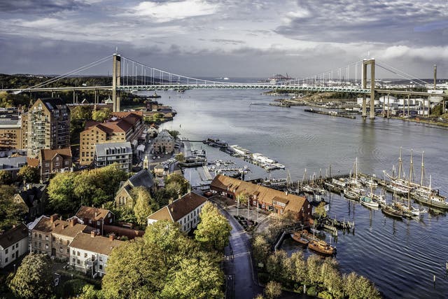Gothenburg sits at the mouth of the Gota river