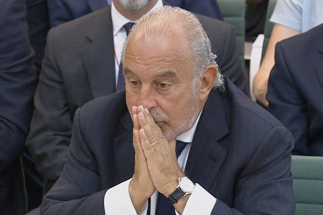 Sir Philip Green: His retailers have seen profits tumbling