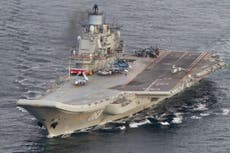 Russian aircraft carrier heading for English Channel again