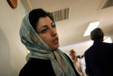Nobel Peace Prize awarded to jailed Iranian women’s rights ‘freedom fighter’ Narges Mohammadi