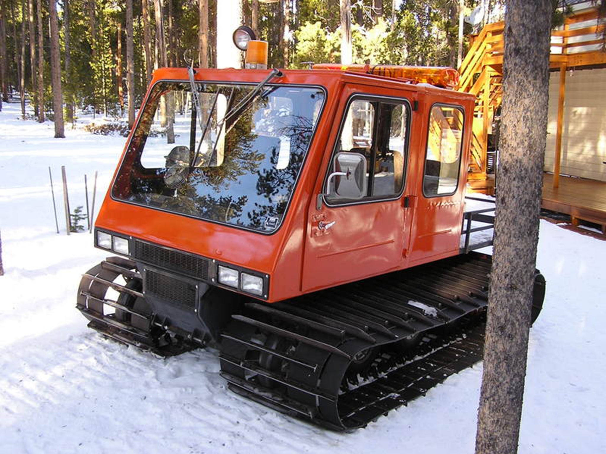 Snowcat machines are often used to clear tonnes of snow to prepare slopes for skiers