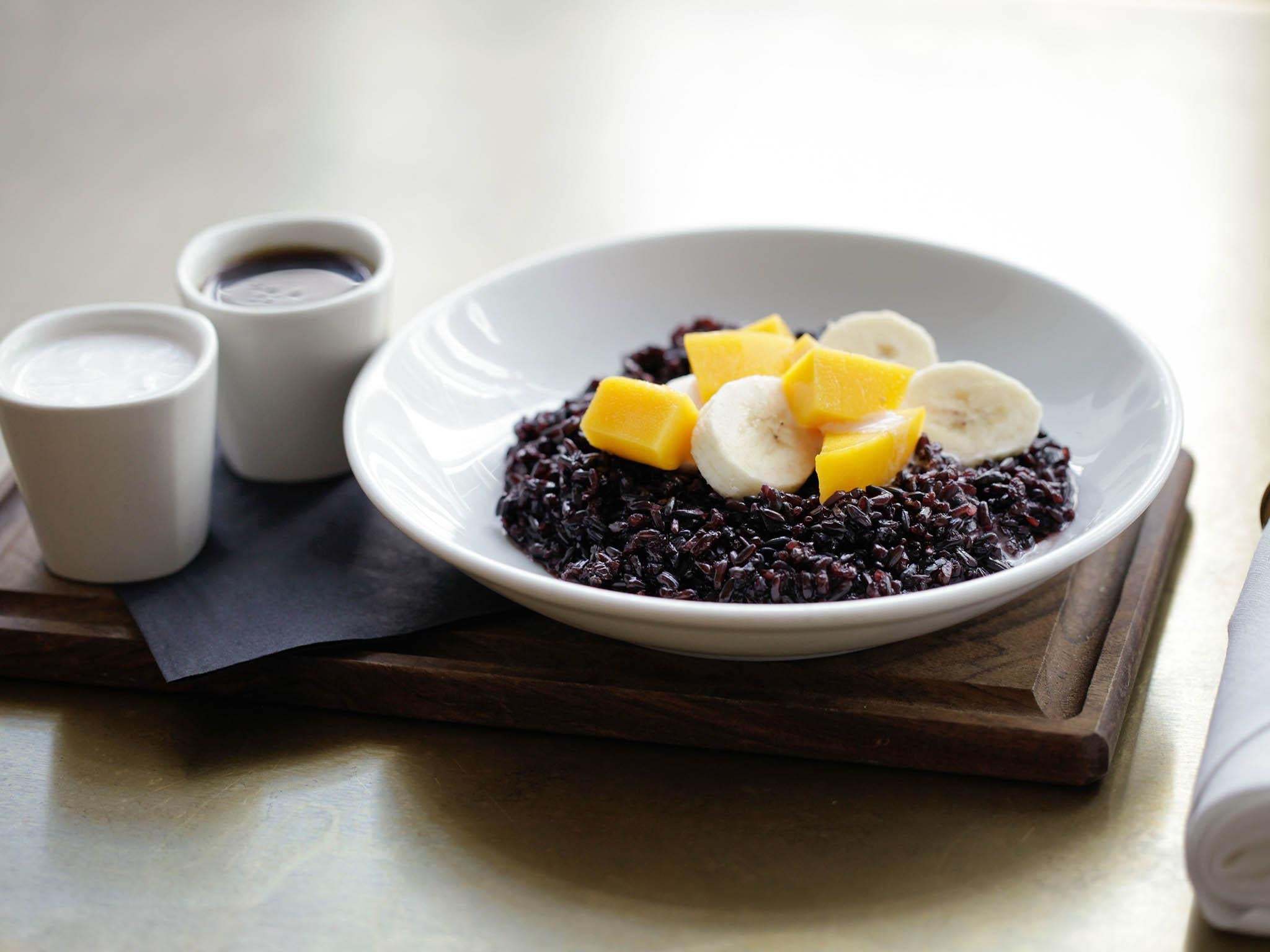 Nopi's black rice dish is completely gluten free