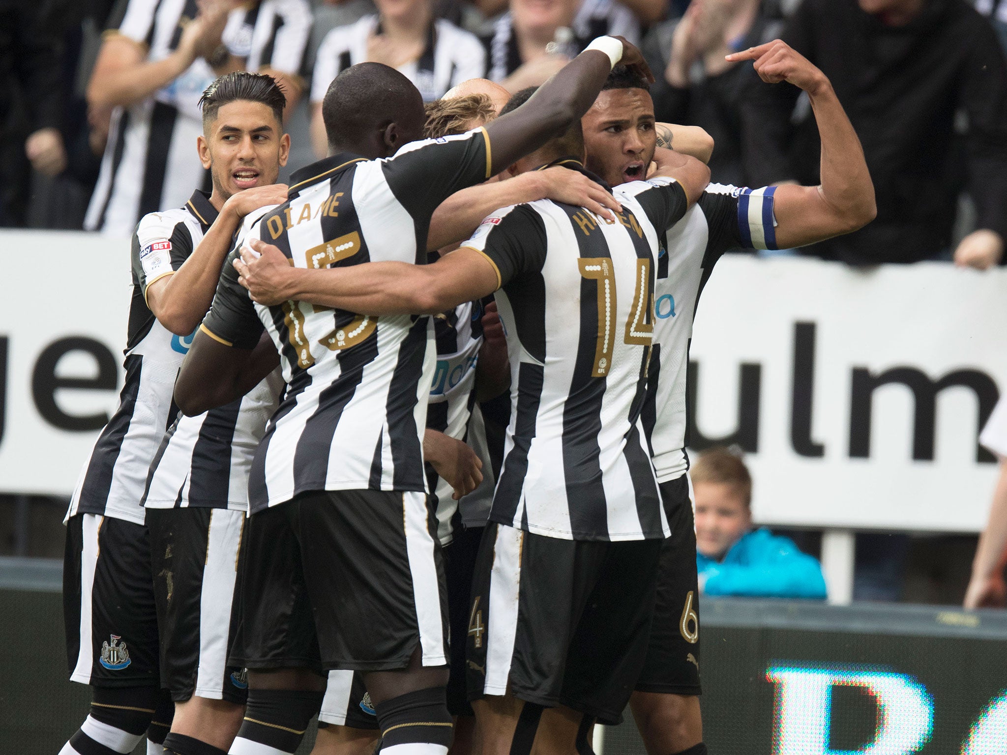 Newcastle are top of the second-tier table after 13 games