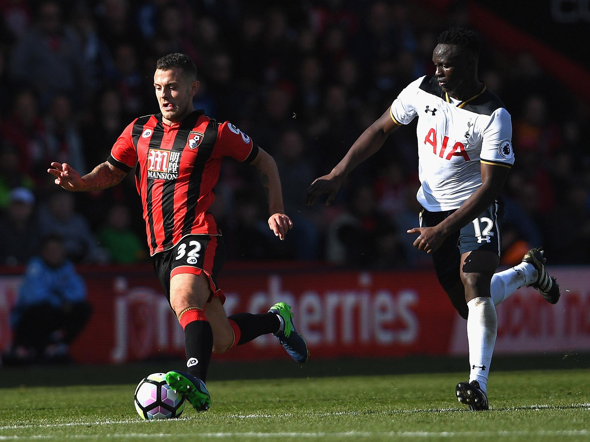 Bournemouth believed they should have had a penalty for Wanyama's foul on Wilshere