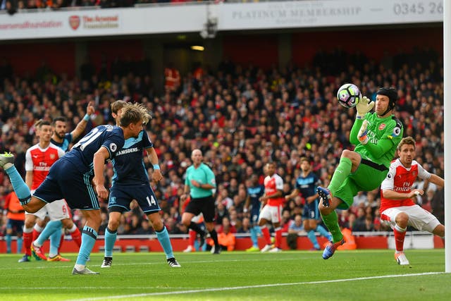 Petr Cech saved Arsenal a point in the 0-0 draw with Middlesbrough