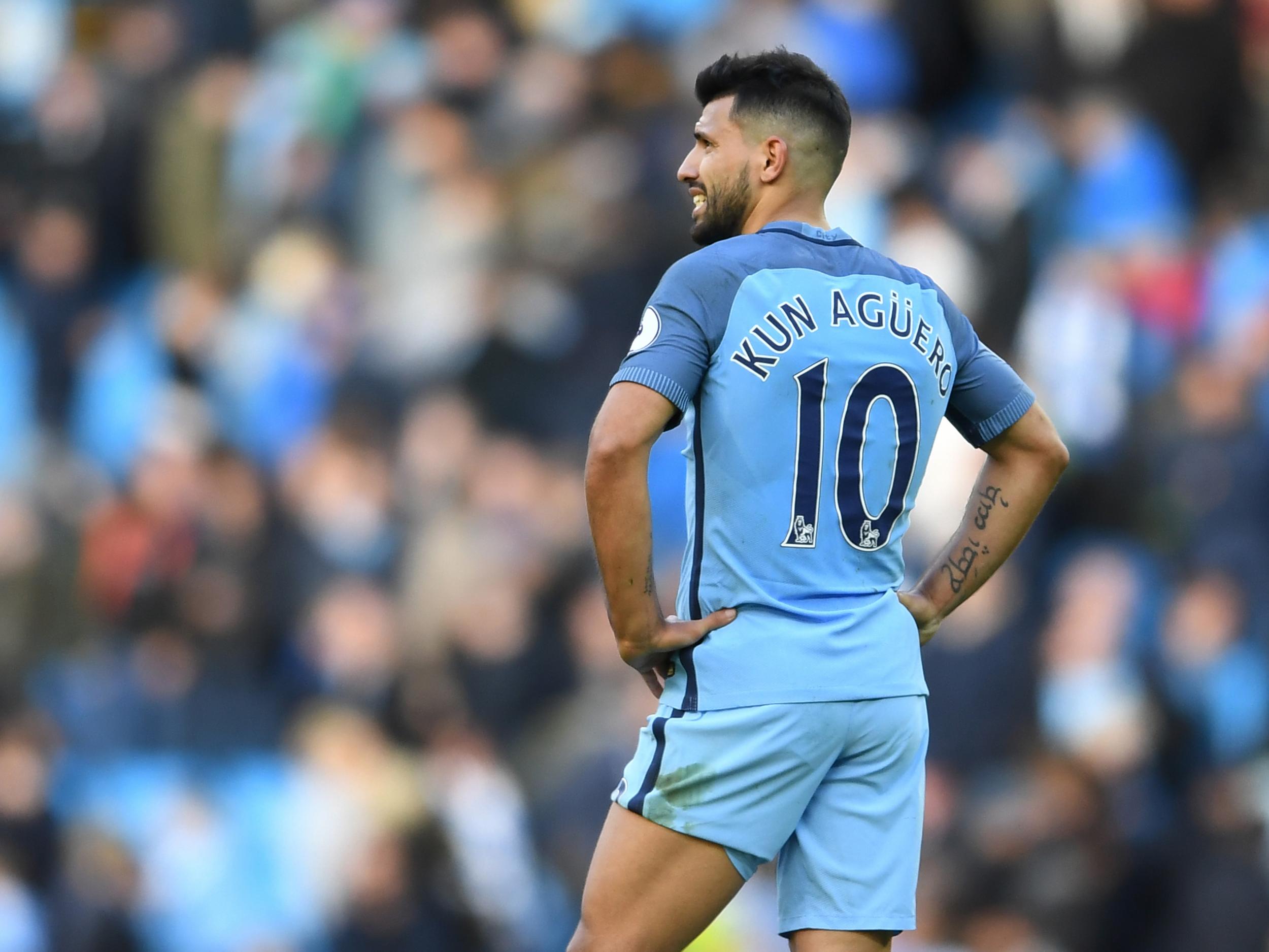 Aguero was largely anonymous on his return to the side (Getty)