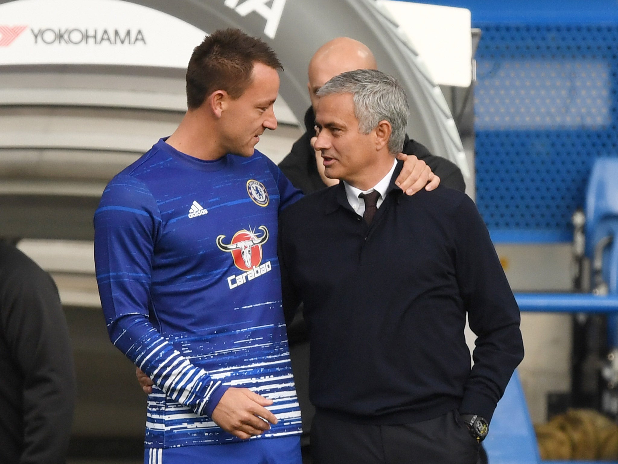 A hug from John Terry is all Jose Mourinho got on his return to Chelsea