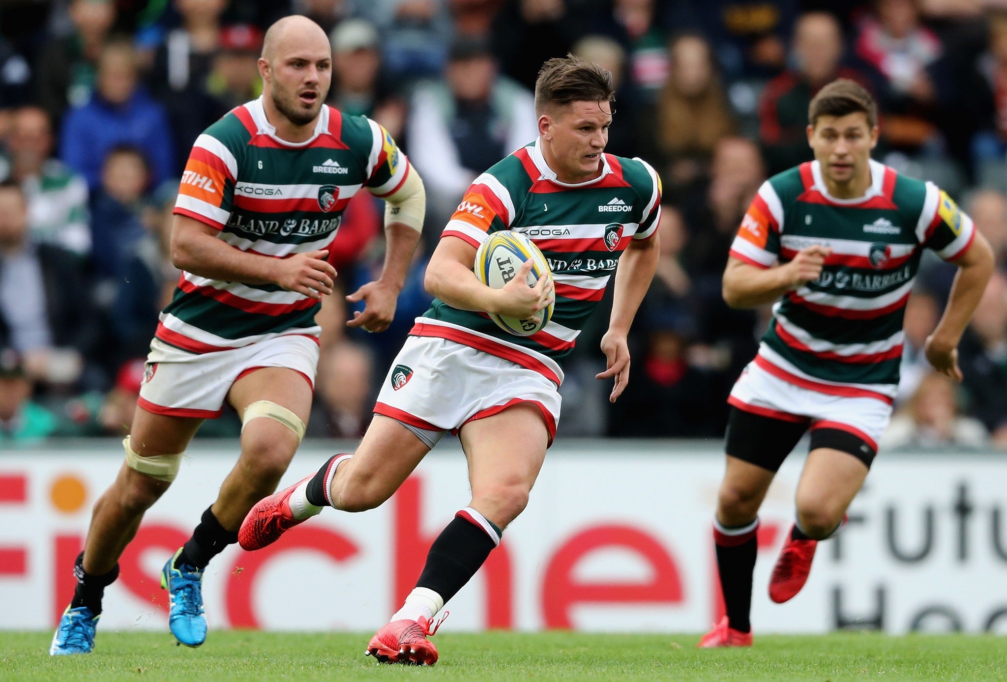 Freddie Burns scored 16 points including a try to secure victory for Leicester