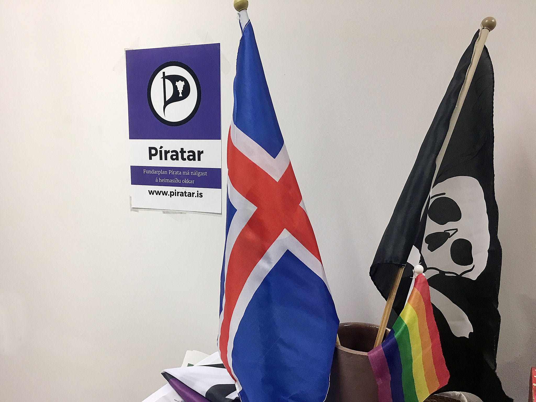 The latest opinion polls show the Pirate Party, jostling for first place with the Independence Party (The Washington Post/Griff Witte)