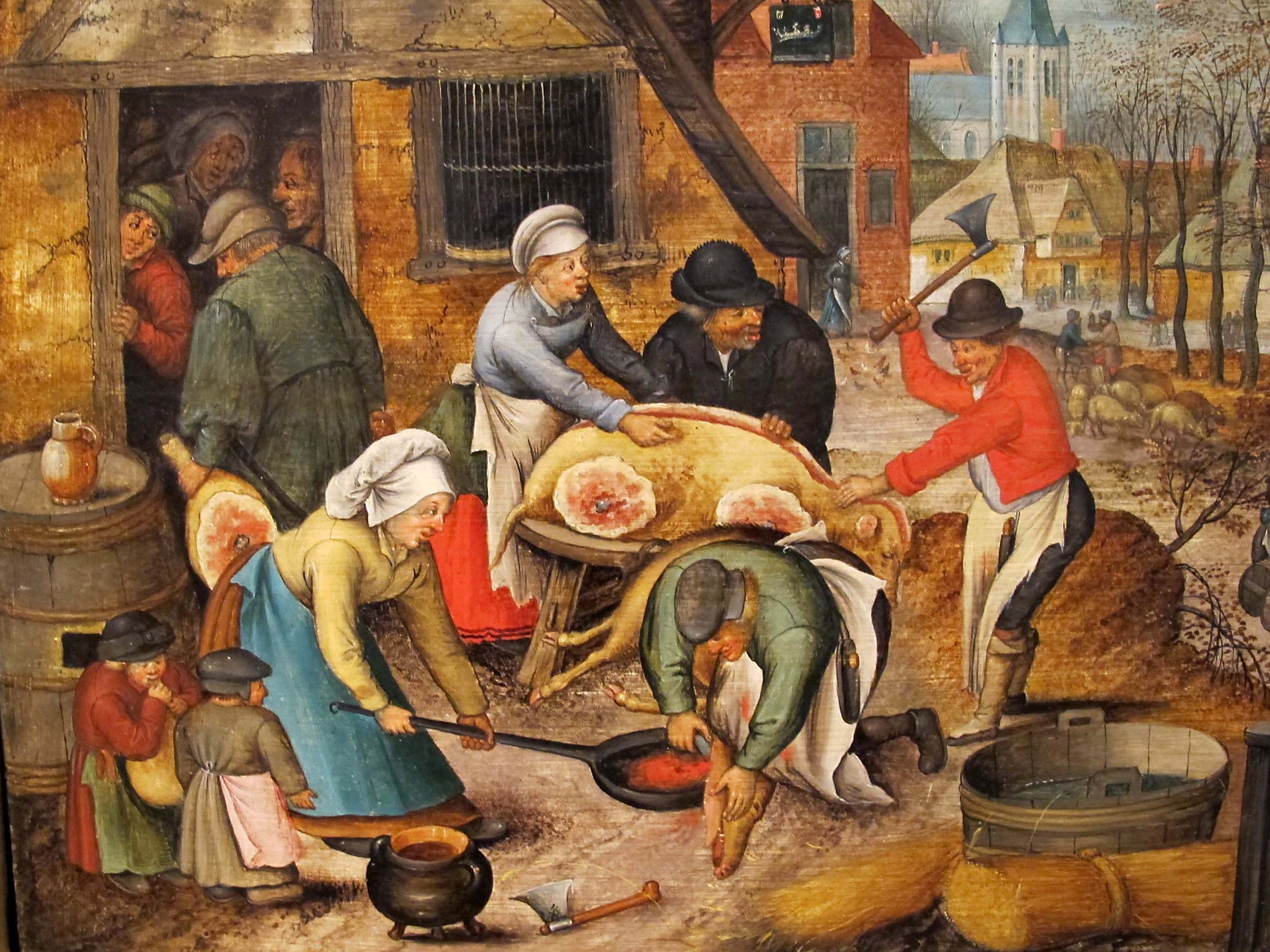 ‘Peasants slaughtering a pig’, by Flemish artist Pieter Brueghel