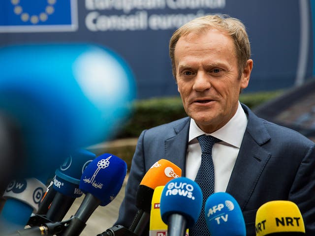 Donald Tusk said the UK must choose between "hard Brexit" and "no Brexit"