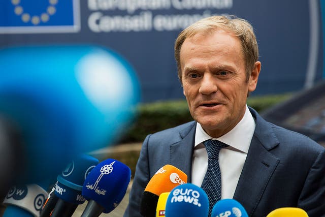 Donald Tusk said the UK must choose between "hard Brexit" and "no Brexit"
