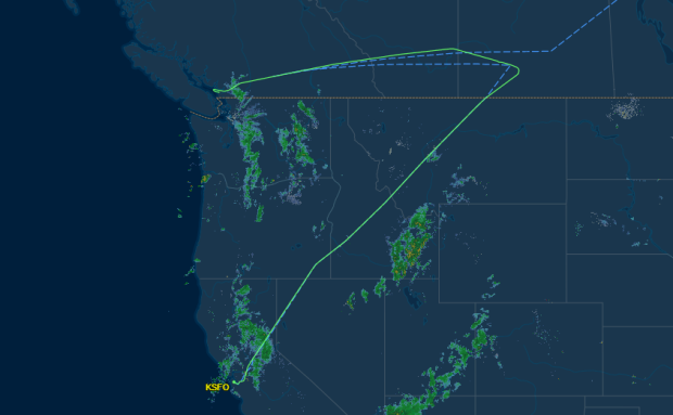 The plane was on its way to London when it diverted (Flight Aware )