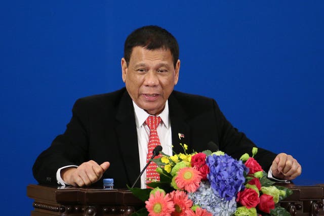 Mr Duterte has broken off ties with the US in favour of China