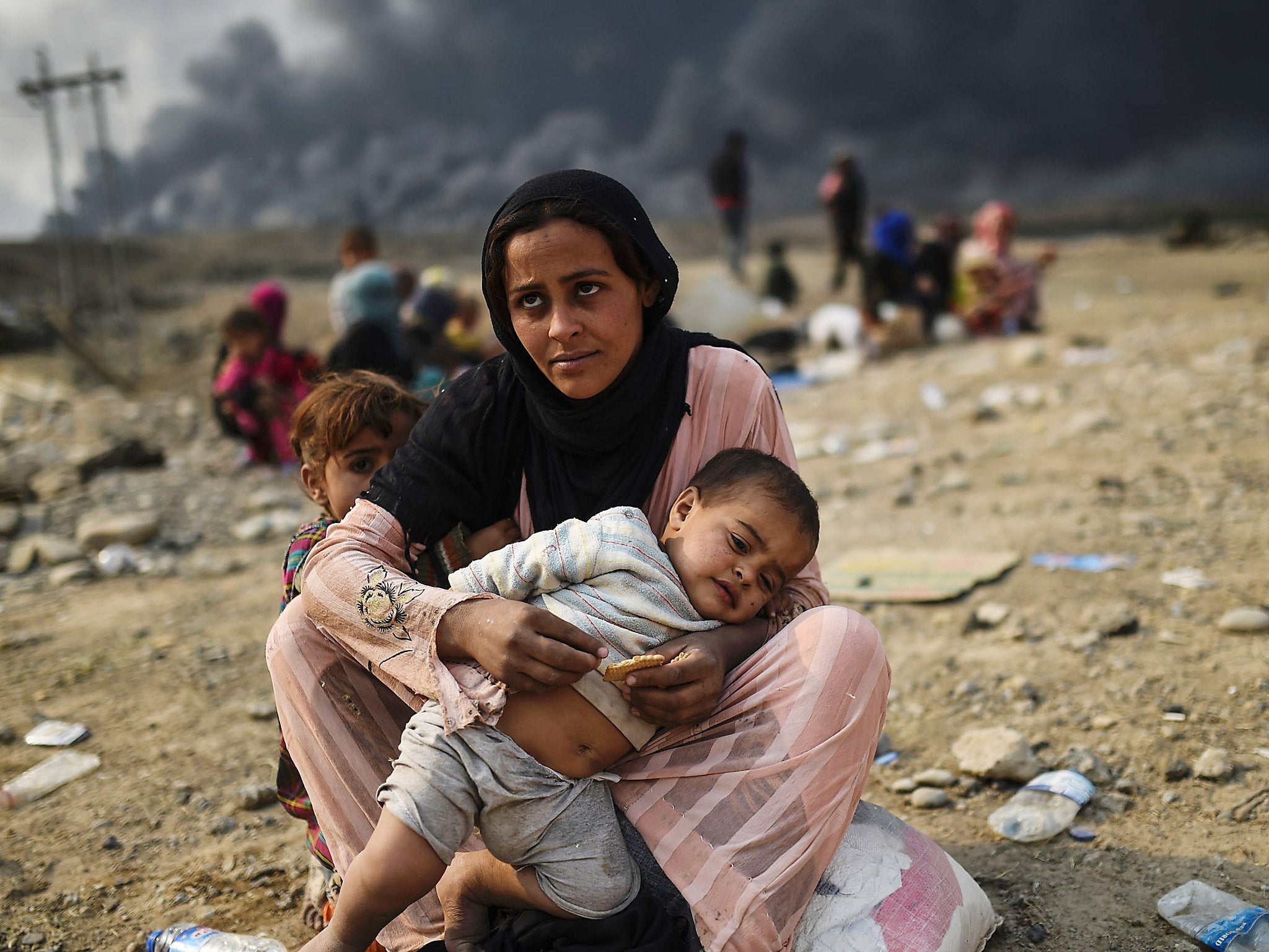 Around 7,000 people have been displaced by fighting in the first eight days of the operation to retake Mosul