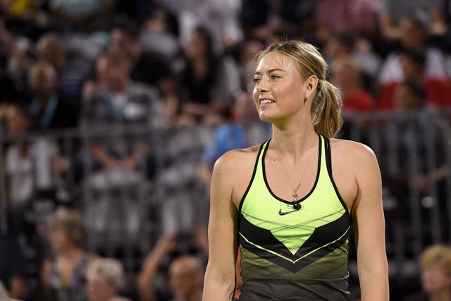 Maria Sharapova appeared earlier in the month at the World TeamTennis Smash Hits charity tennis event benefiting the Elton John AIDS Foundation
