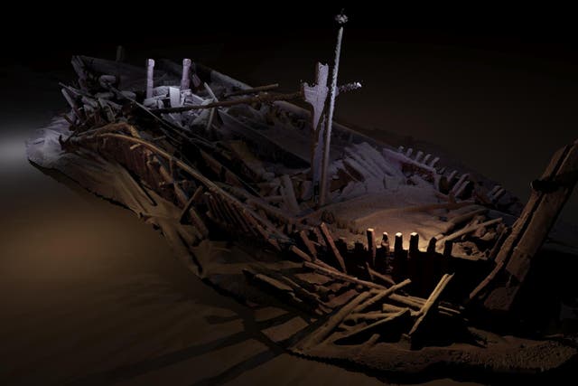 A shipwreck from the Ottoman period discovered 300 metres beneath the black sea