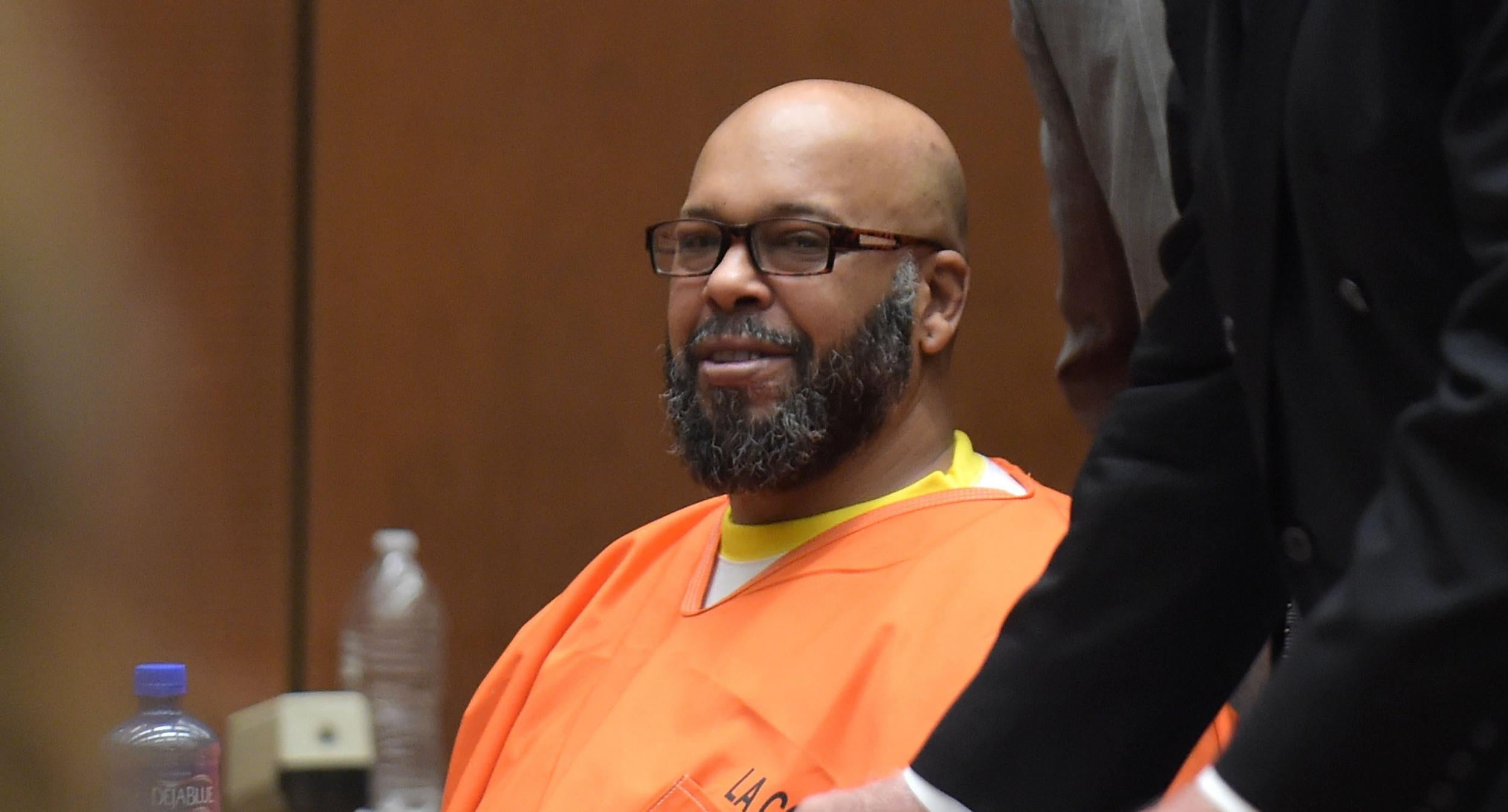 Marion "Suge" Knight makes a court appearance in a motion to dismiss murder charges at Criminal Courts Building on May 29, 2015 in Los Angeles, California.