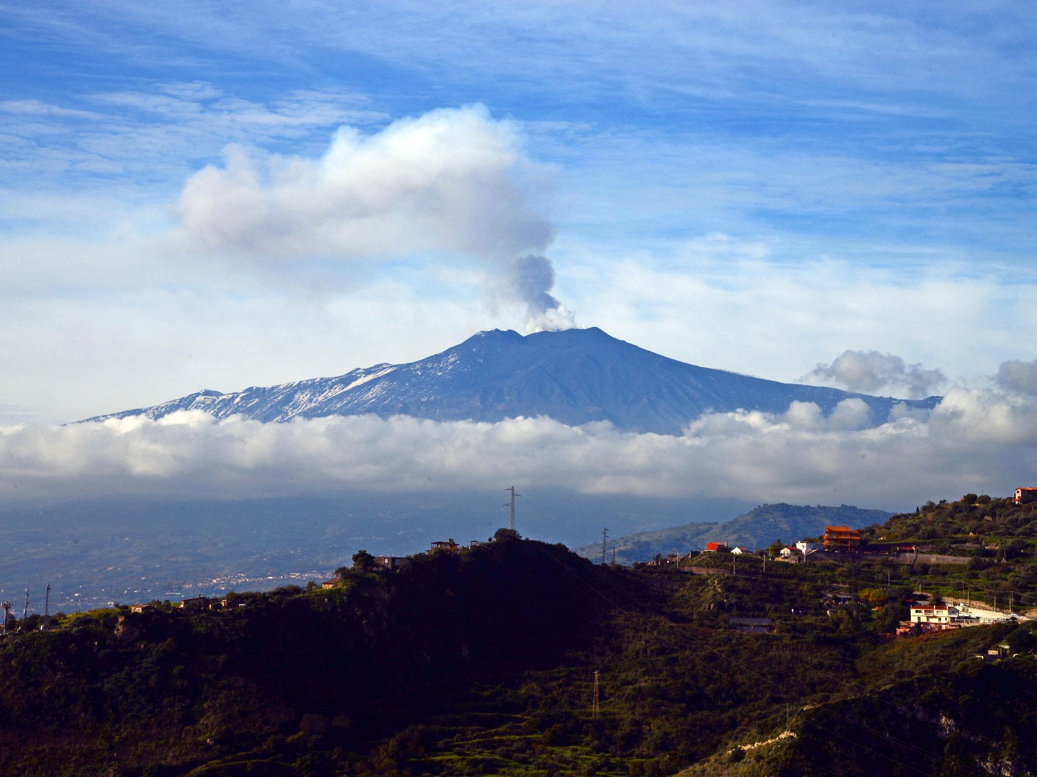 Mount Etna, the highest and most active volcano in Europe