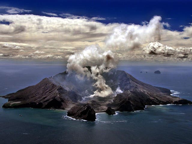 White Island volcano in New Zealand
