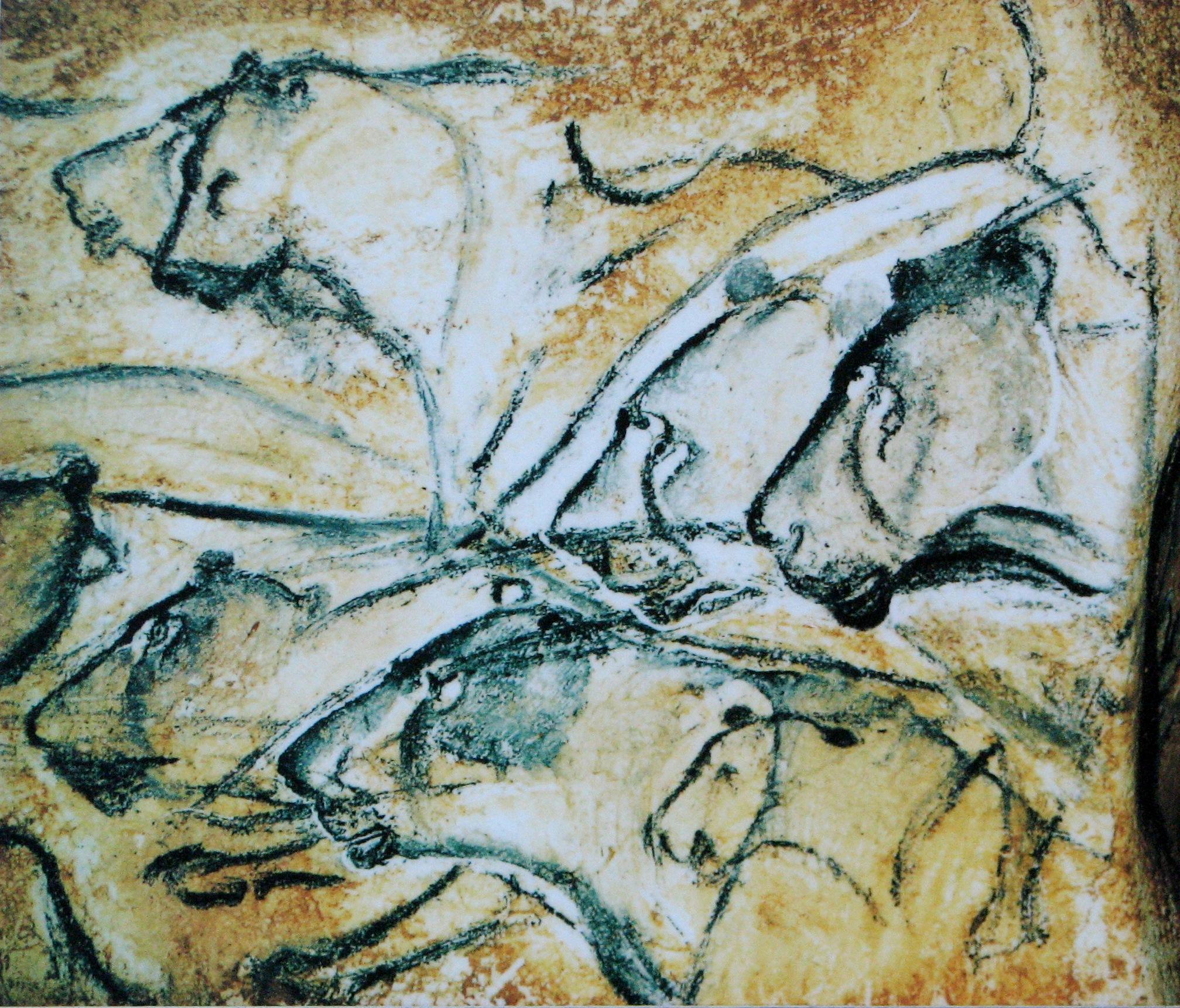 Stone Age paintings of cave lions