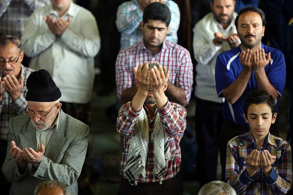 Iranian Muslims pray in Tehran in this file photo dated May 16, 2014