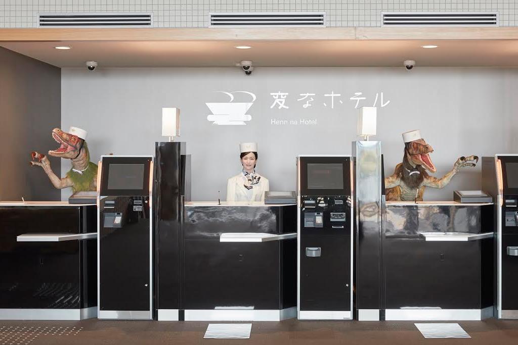 Japan's Henn-na Hotel has a robot dinosaur on hand to check in guests