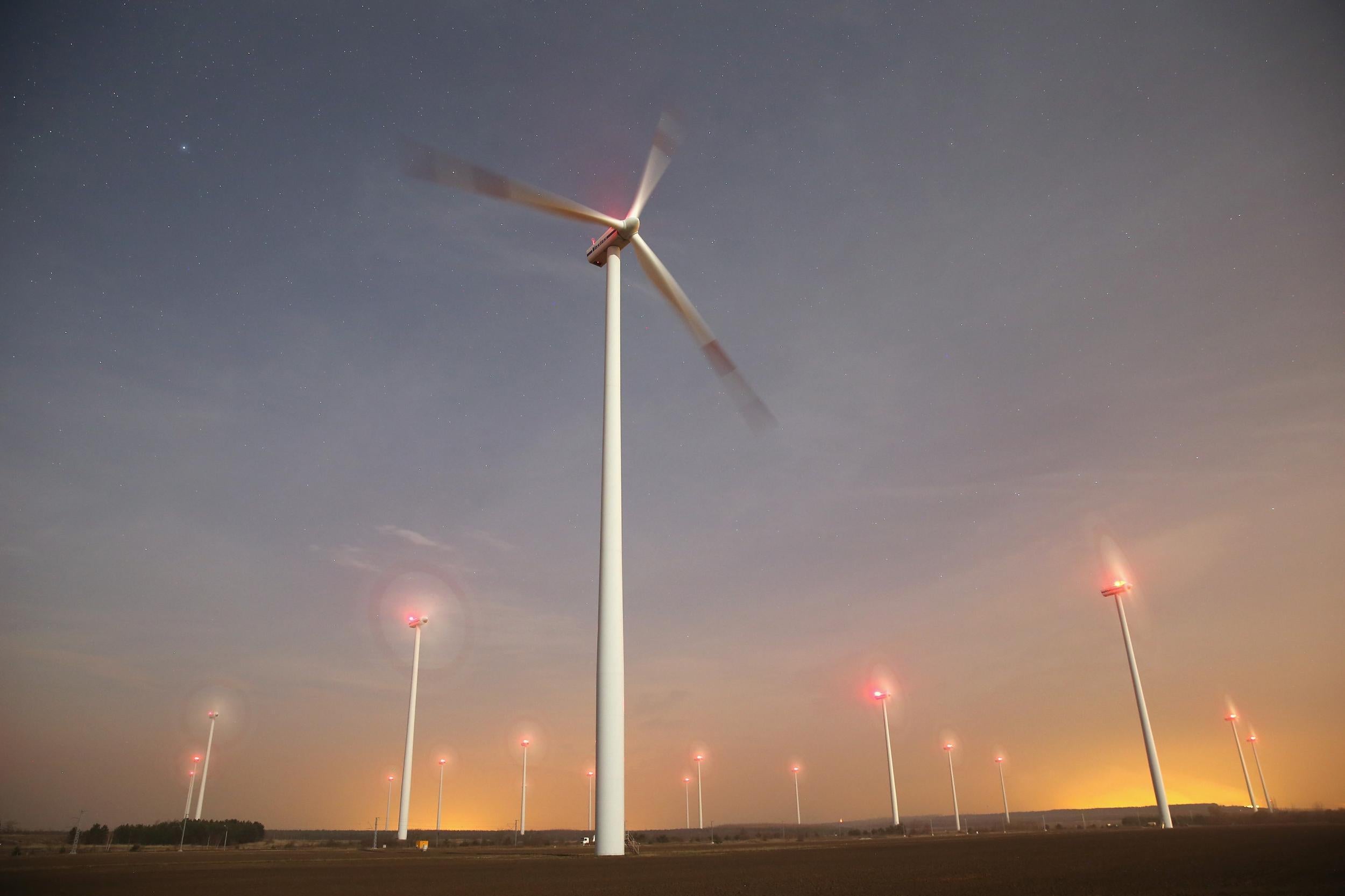 A windfarm in Sweden, where more than half the energy used is from renewable sources