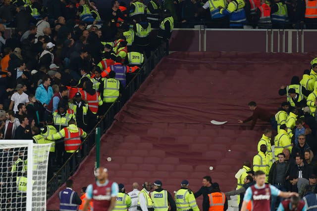 Tensions boiled over at the London Stadium on Wednesday night