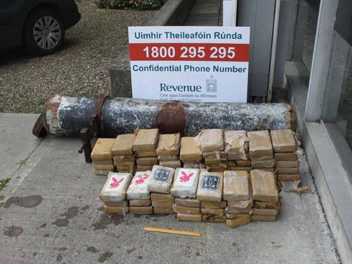 The packages of cocaine found inside the 'torpedo type' object