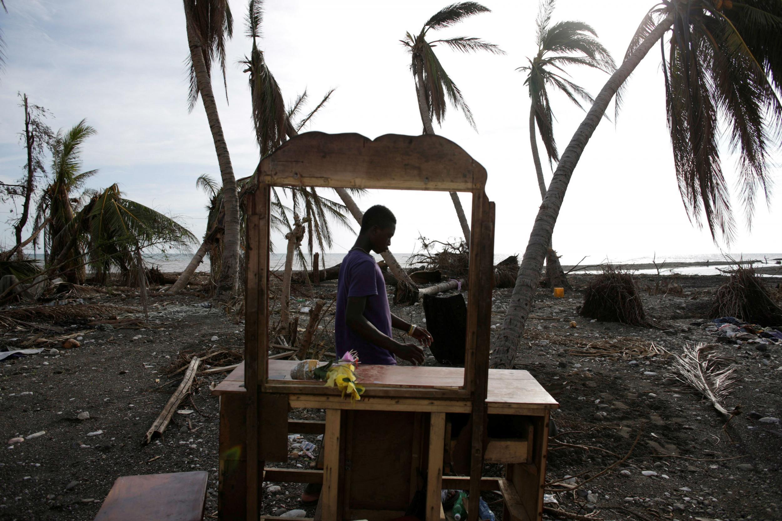 The aftermath of Hurricane Matthew in Damassins, Haiti