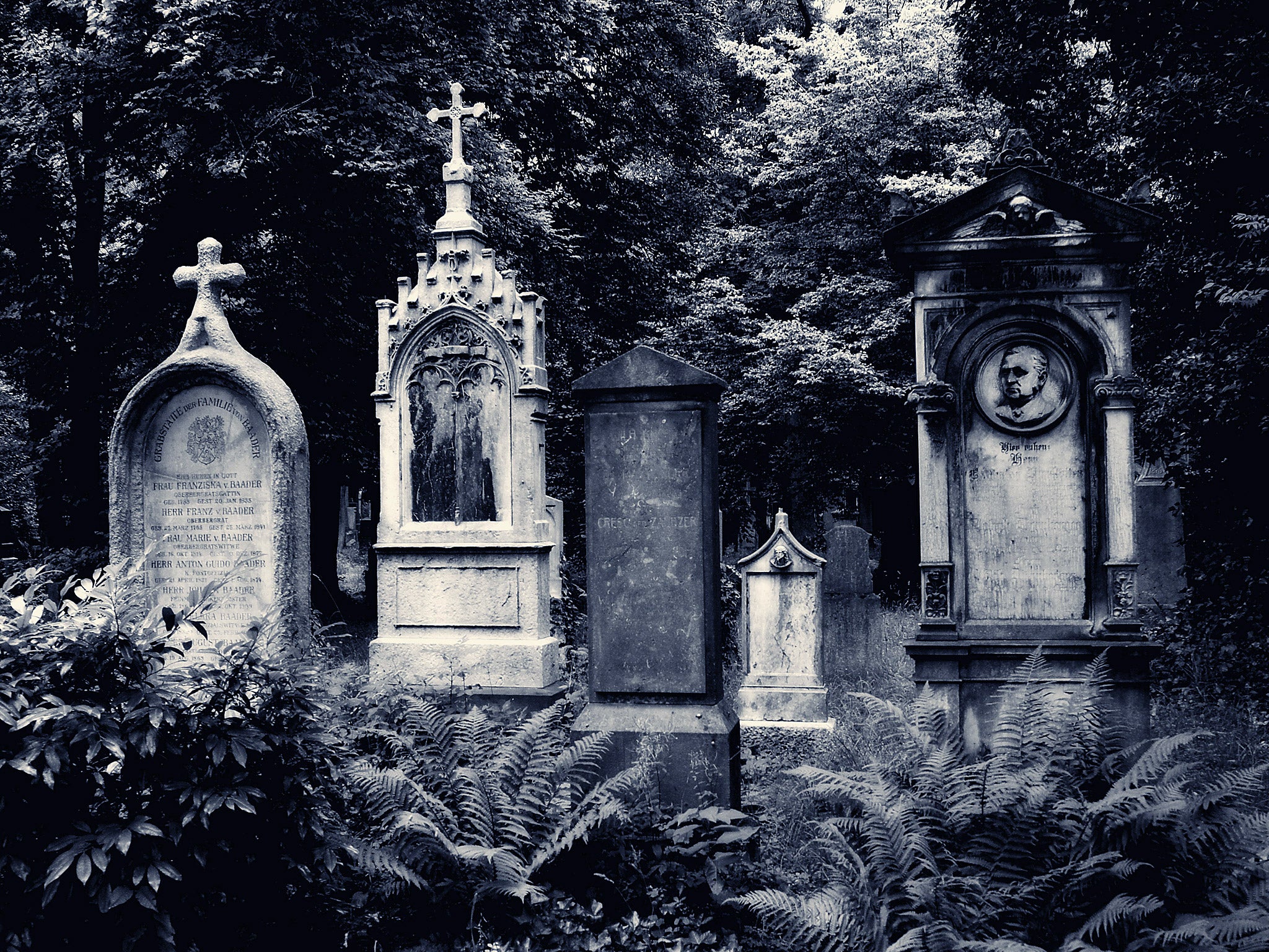 Eerie graveyard