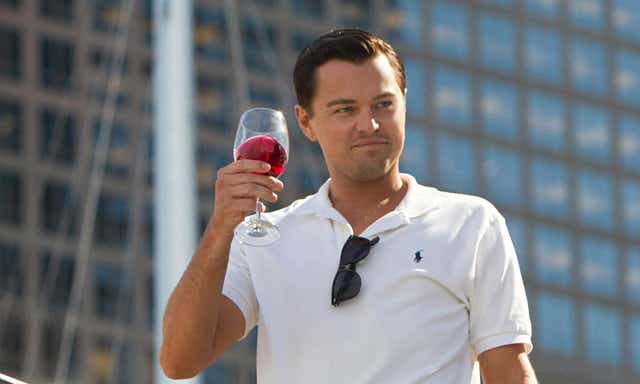 <p>Leonardo DiCaprio plays Jordan Belfort in The Wolf of Wall Street </p>