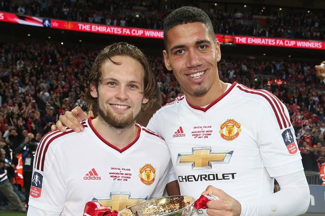 Daley Blind and Chris Smalling are facing uncertain futures at Manchester United
