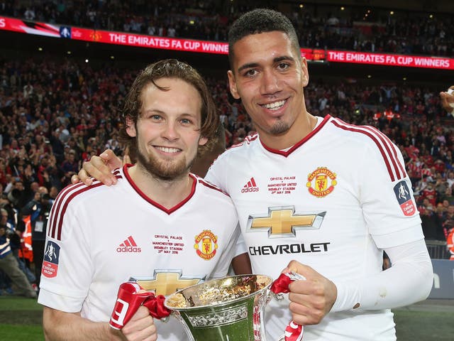 Daley Blind and Chris Smalling are facing uncertain futures at Manchester United