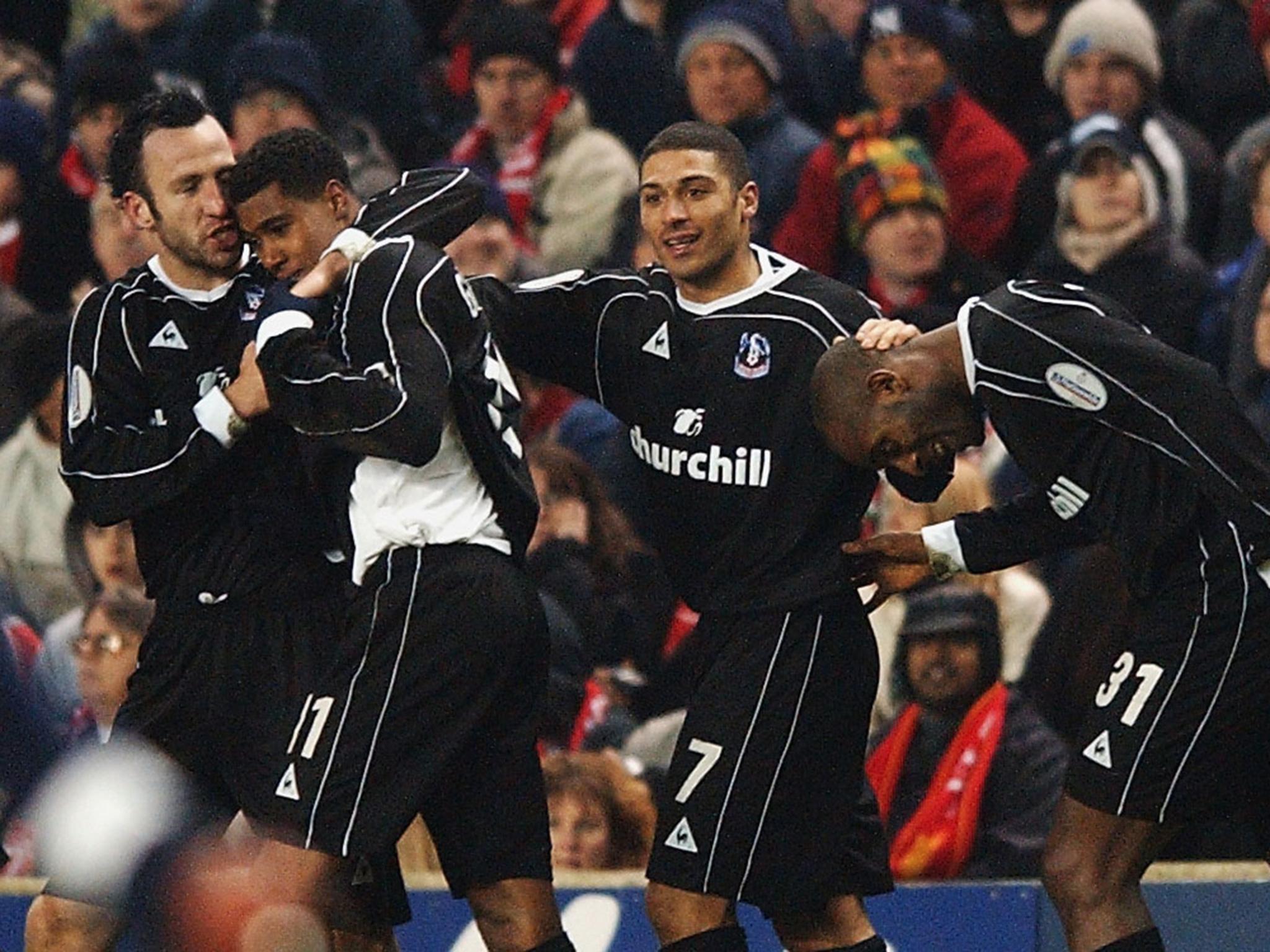 5 February 2003: Palace were in the second tier at this point, but they went to Anfield and stunned their illustrious hosts in the FA Cup. Julian Gray put the visitors in front and despite Dougie Freedman getting sent off for an elbow on Sami Hyypia twenty minutes from time, Palace extended their advantage through an own goal from Stephane Henchoz.